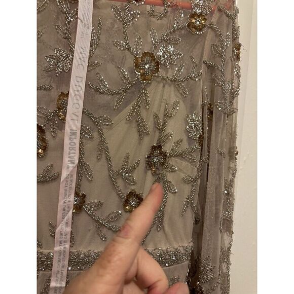 Mac Duggal Embellished Cream Midi Dress - Picture 11 of 11